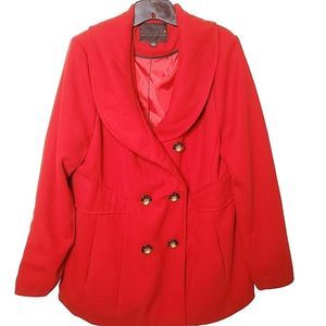 Forever 21+ Red peacoat size 2x